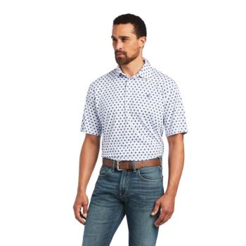 Ariat All Over Print Polo Bele | ssJZoPjD