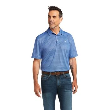 Ariat All Over Print Polo Cerulean Medallion | M9RvpbtU