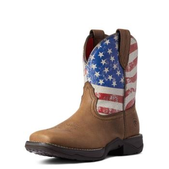 Ariat Anthem Shortie Patriot Western Boot Rdeče Rjave | ySEEm2Rq