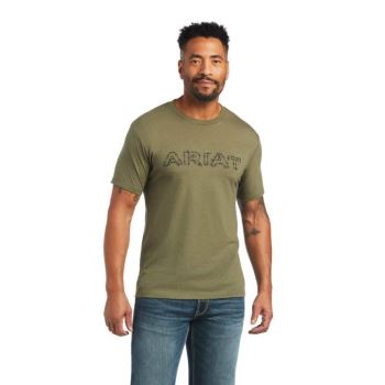 Ariat Ariat Barbed Wire T-Shirt Military Heather | 5ghFVfo9