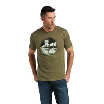 Ariat Ariat Desert Scape T-Shirt Military Heather | NU6xANDa