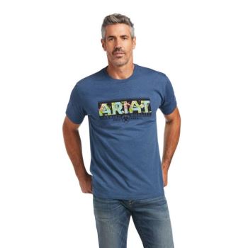 Ariat Ariat Hibiscus T-Shirt Modre | eXTGhCjo