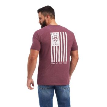 Ariat Ariat Vertical Freedom T-Shirt Bordo | SXXwgy1V