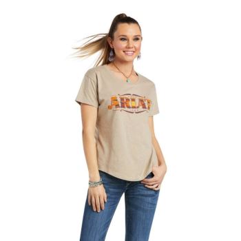 Ariat Ariat Wordmark Tee Oatmeal Heather | LgqCZSxI