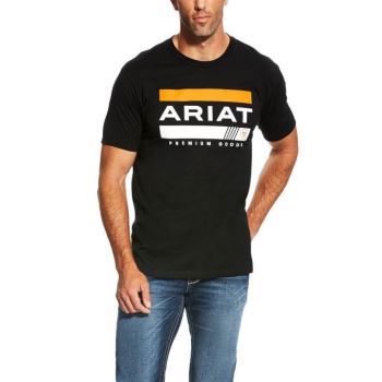 Ariat Bar Stripe T-Shirt Črne | GU3nqinv