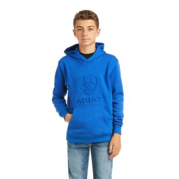 Ariat Basic Hoodie Sweatshirt Cobalt Embossed Option | E5aAZIRl