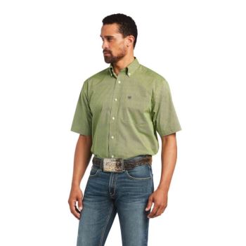 Ariat Branson Stretch Classic Fit Shirt Zelene | op3qV752