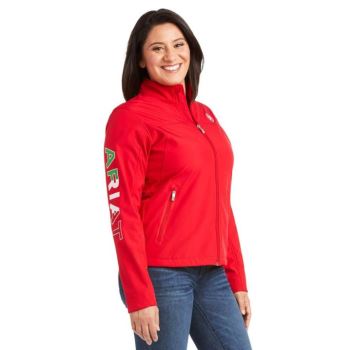 Ariat Classic Team Softshell MEXICO Jacket Rdeče | MCBP8wmE