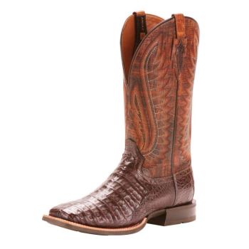 Ariat Double Down Western Boot Antique Pecan Caiman Belly | wE8HQsQs