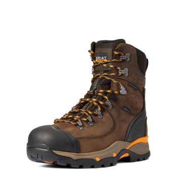 Ariat Endeavor 8" Waterproof Carbon Toe Work Boot Čokolade Rjave | ufSJdzgg