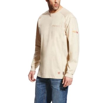 Ariat FR Air Crew T-Shirt Sand Heather | Jbzz0ZHd