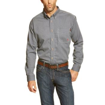 Ariat FR Basic Work Shirt Modre Večbarvni | kOijM9e9