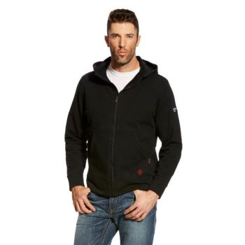 Ariat FR DuraStretch Full Zip Hoodie Črne | 4d2b0rQ3