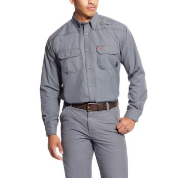 Ariat FR Featherlight Work Shirt Gunmetal | WNTwS47U