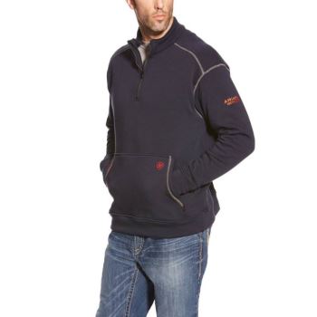 Ariat FR Polartec Fleece 1/4 Zip Top Temno Modre | 0p6W2XeD