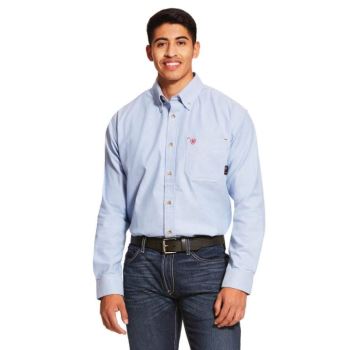 Ariat FR Solid Twill DuraStretch Work Shirt Modre | 9zJVHvuj