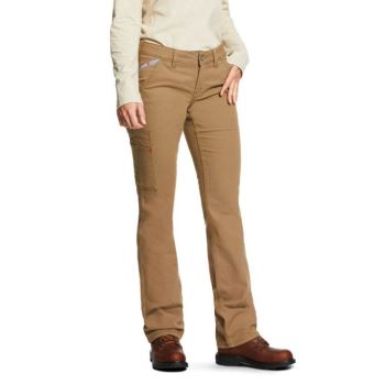 Ariat FR Stretch DuraLight Canvas Stackable Straight Leg Pant Kaki | u5aYb7G4