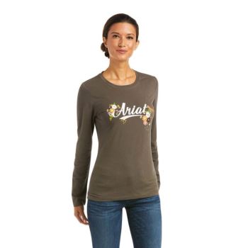 Ariat Flora Fauna Logo T-Shirt Banyan Bark | 8e1r1tvE