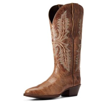 Ariat Heritage Elastic Wide Calf Western Boot Temno Rjave | X750fPq3