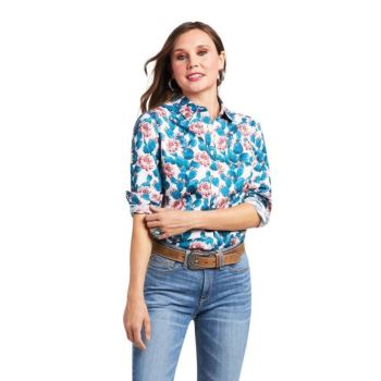 Ariat Kirby Stretch Shirt Hibiscus Cactus Print | 7nweCDGs