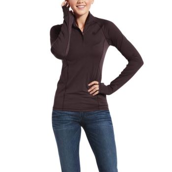 Ariat Lowell 2.0 1/4 Zip Baselayer Chocovine | gBriS7jd