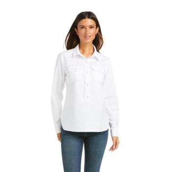 Ariat Loyola Popover Shirt Bele | eiaS7LMt