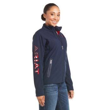 Ariat New Team Softshell Jacket Temno Modre | BzzjOFsA