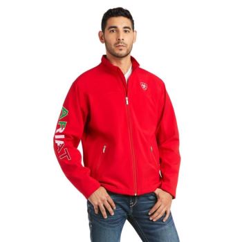 Ariat New Team Softshell MEXICO Jacket Rdeče | LN9g2c3D