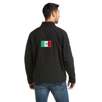 Ariat New Team Softshell MEXICO Jacket Črne | a03T9fYy