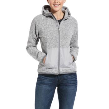 Ariat Polartec Flou Full Zip Hoodie Sive | 6rwsoEBC