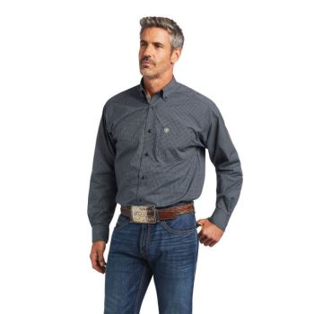 Ariat Pro Series Brian Classic Fit Shirt Modre | UzJB8yaL