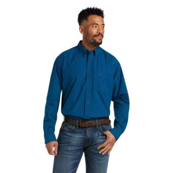 Ariat Pro Series Troy Classic Fit Shirt Modre | 7v88aG5j