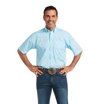 Ariat Qusay Stretch Classic Fit Shirt Bachelor Button | 3nyL8fv2