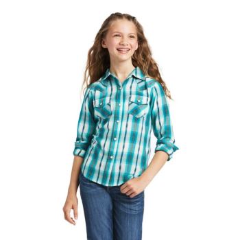 Ariat REAL Bayou Shirt Glacier Falls Plaid Dobby | gEMwcK2P