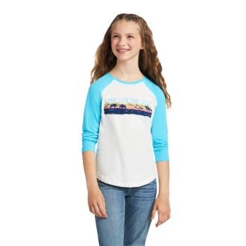 Ariat REAL Long Live Tee Cloud Dancer/Bachelor Button | wT6U3XW7