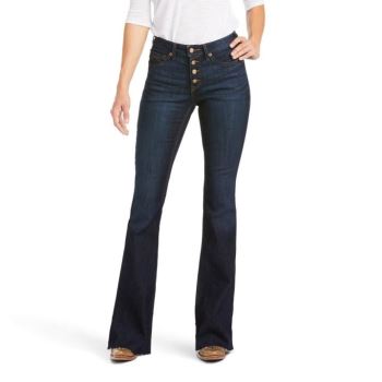 Ariat R.E.A.L. High Rise Ophelia Flare Jean Sive | YLffNXPV