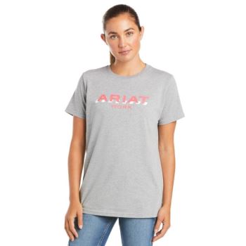 Ariat Rebar Cotton Strong Logo T-Shirt Sive | nSjy2Z6m