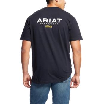 Ariat Rebar Cotton Strong Logo T-Shirt Črne | hiCleLam