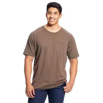 Ariat Rebar Cotton Strong T-Shirt Moss | UWLH2GtF