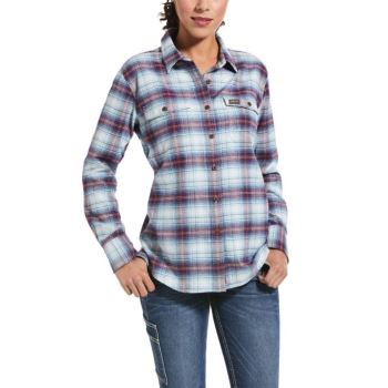 Ariat Rebar Flannel DuraStretch Work Shirt Modre | iyH8WWPx