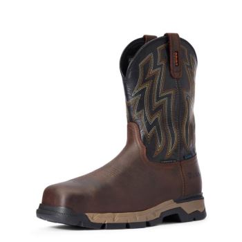 Ariat Rebar Flex Western Waterproof Composite Toe Work Boot Temno Rjave | In9mP6wt