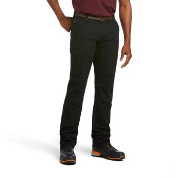 Ariat Rebar M4 Relaxed DuraStretch Made Tough Double Front Stackable Straight Leg Pant Črne | 1jGApi14