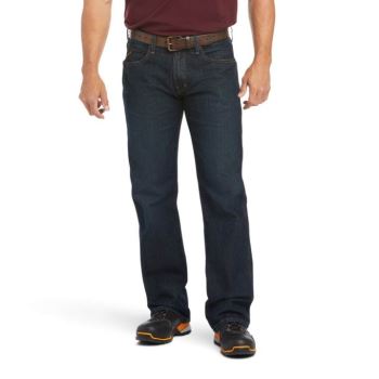 Ariat Rebar M5 Straight DuraStretch Edge Stackable Straight Leg Jean Sive Črne | ed47Ez4O