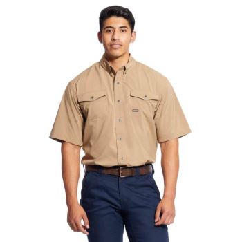 Ariat Rebar Made Tough VentTEK DuraStretch Work Shirt Kaki | 2DHkq0cJ