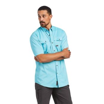 Ariat Rebar Made Tough VentTEK DuraStretch Work Shirt Carribean Heather | FTYooB0a