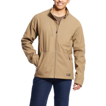 Ariat Rebar Stretch Canvas Softshell Jacket Kaki | 2OaNEi6l