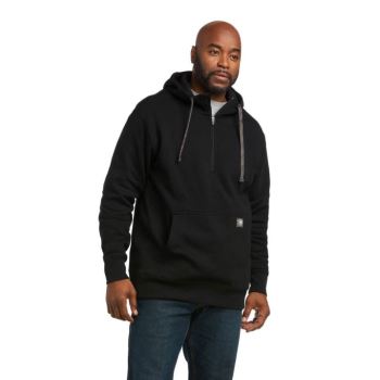 Ariat Rebar Workman 1/4 Zip Hoodie Črne | lCdsHZQq