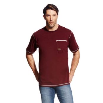 Ariat Rebar Workman T-Shirt Malbec | AjufNwqa