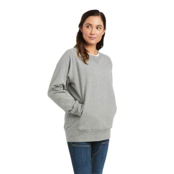 Ariat Rebar Workman Washed Fleece Sweatshirt Sive | P8Ok7Wtp