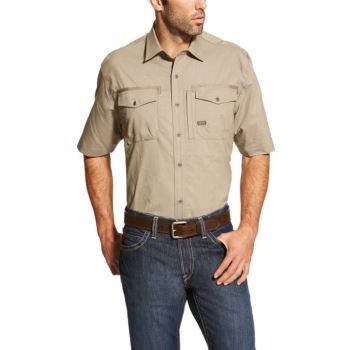 Ariat Rebar Workman Work Shirt Brindle | rvi6N3zR